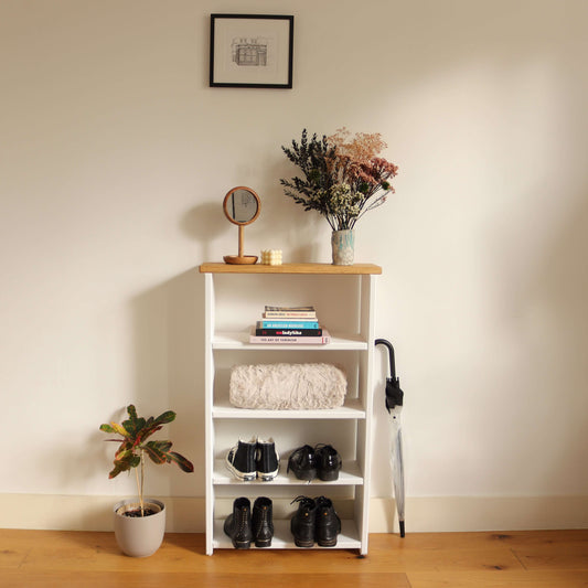 Wooden Shoe Rack Tall