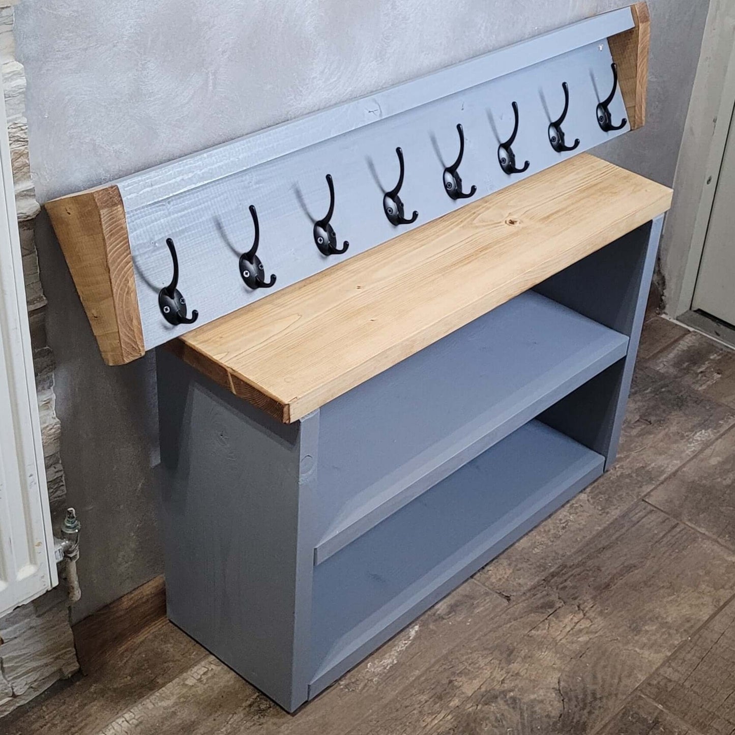 Coat Hook and Shoe Rack Storage Wide