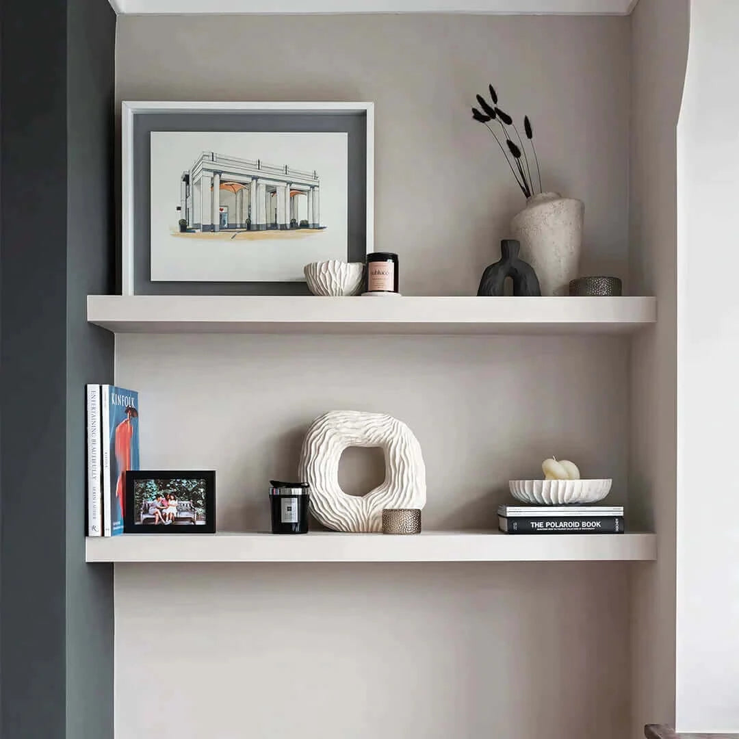 Paintable Alcove Floating Shelves