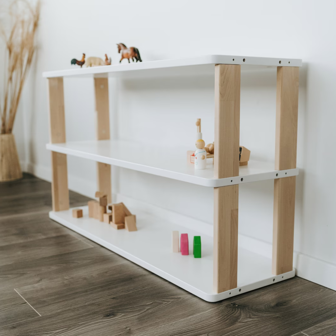 Create Your Own Montessori Storage Unit - White and Natural