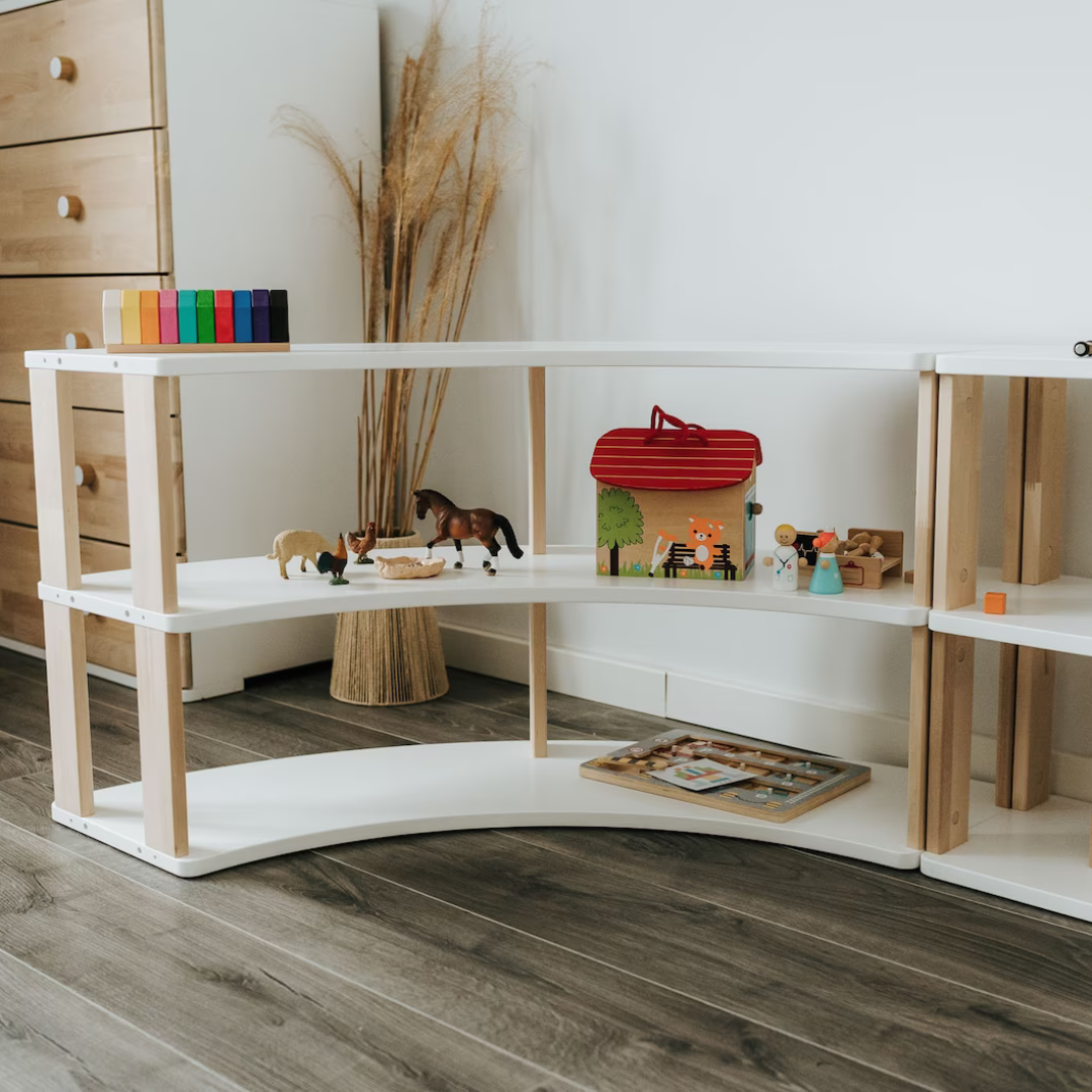 Create Your Own Montessori Storage Unit - White and Natural