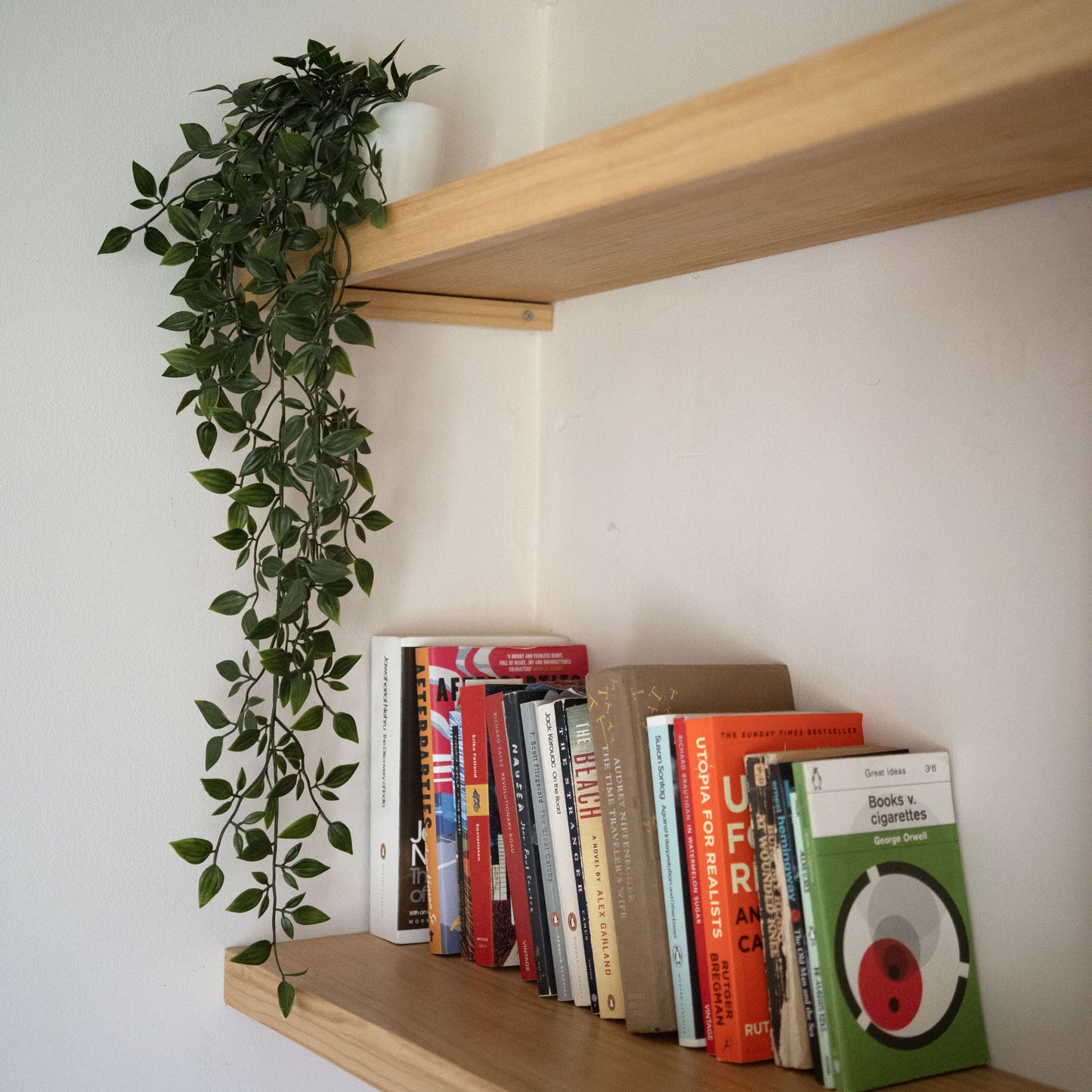 Solid Pine Wood Alcove Floating Shelves