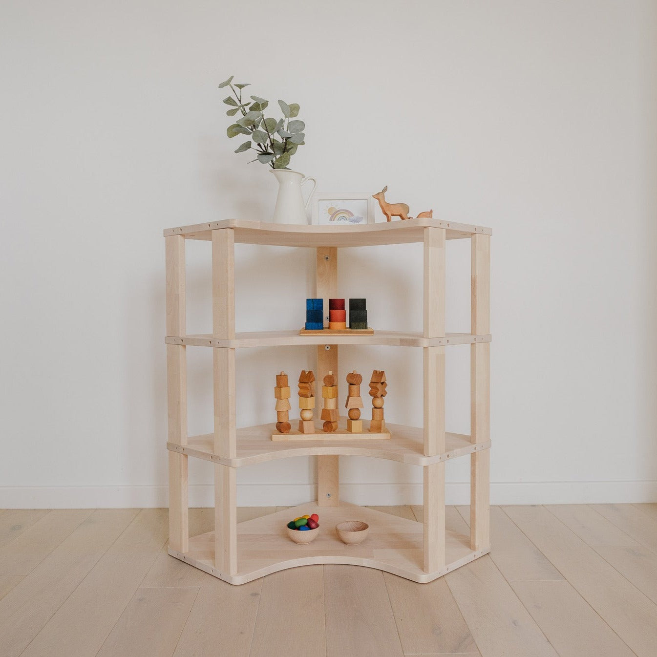 Create Your Own Montessori Storage Unit - Natural Wood Finish