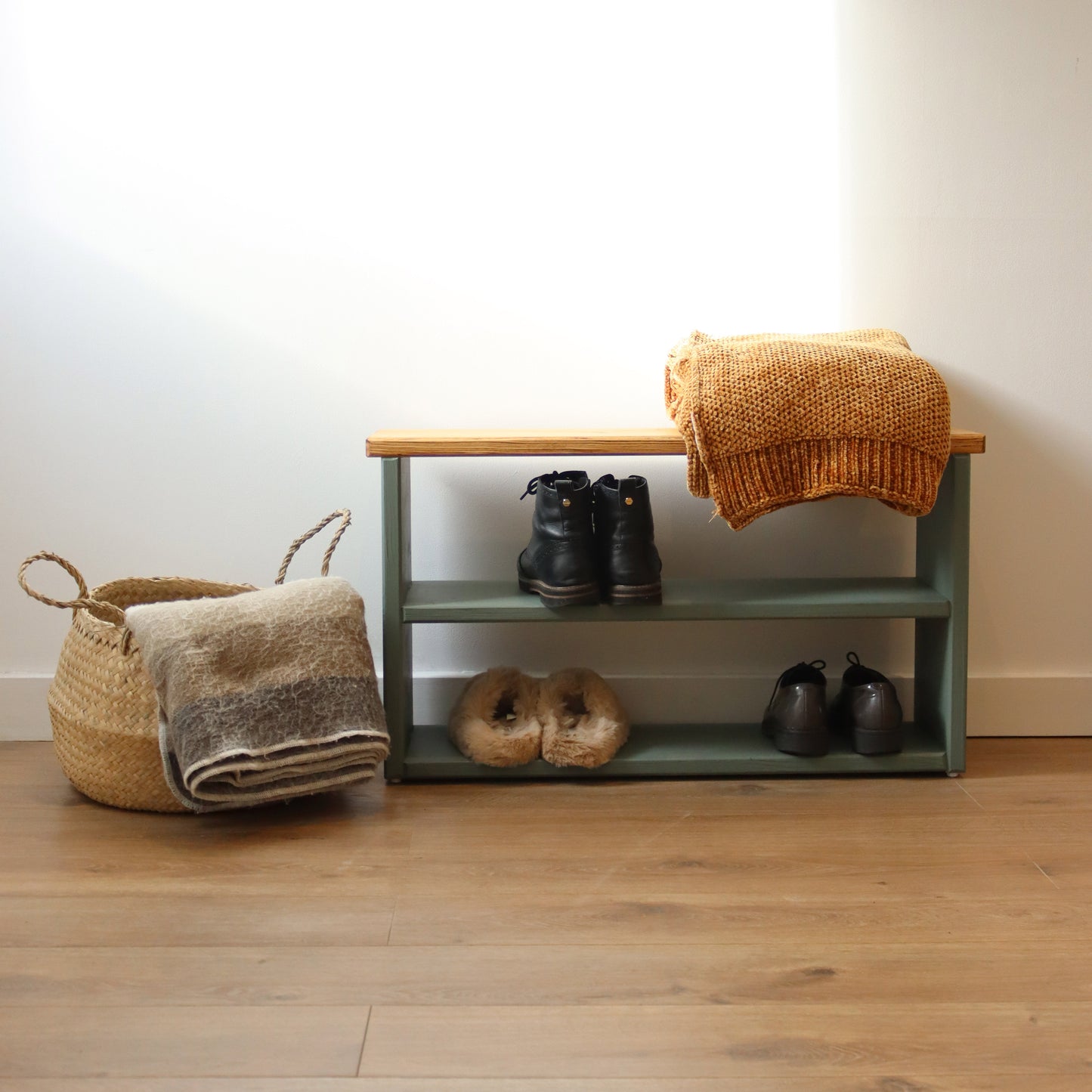 Coat Hook and Shoe Rack Storage Narrow