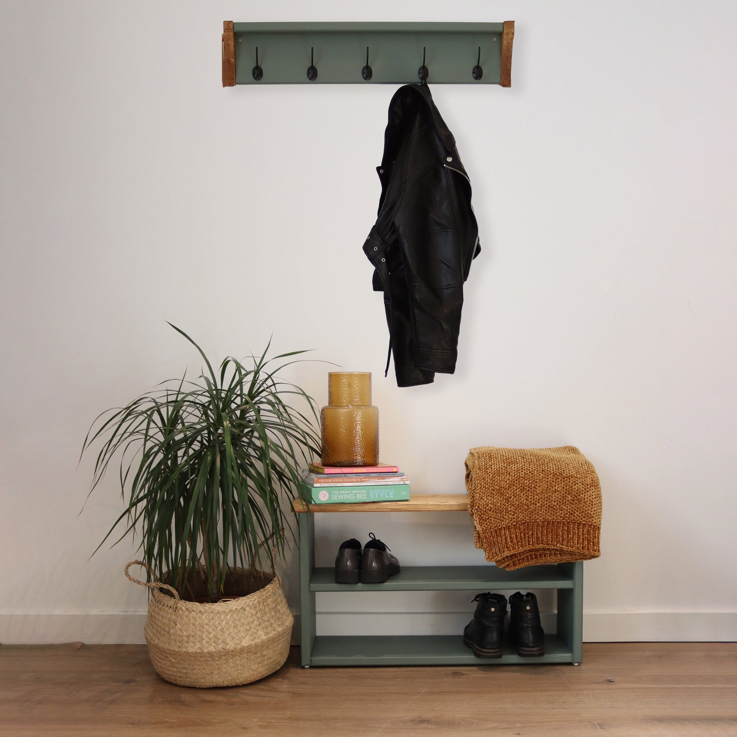 Coat Hook and Shoe Rack Storage Narrow