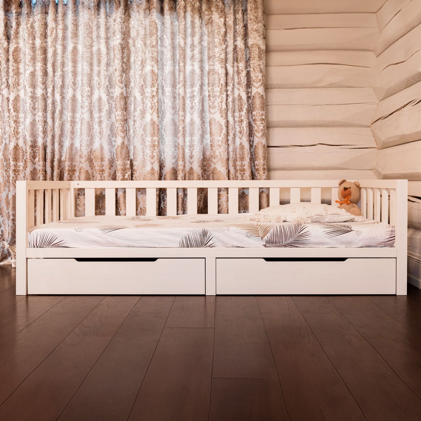 Toddler Bed On Legs and Mattress Bundle