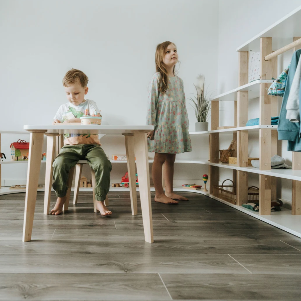 Create Your Own Montessori Storage Unit - White and Natural