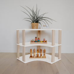 Corner Shelves: Three Shelves White