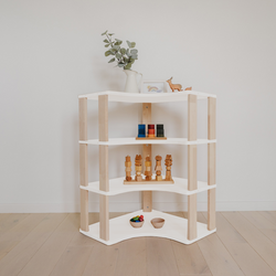 Corner Shelves: Four Shelves White