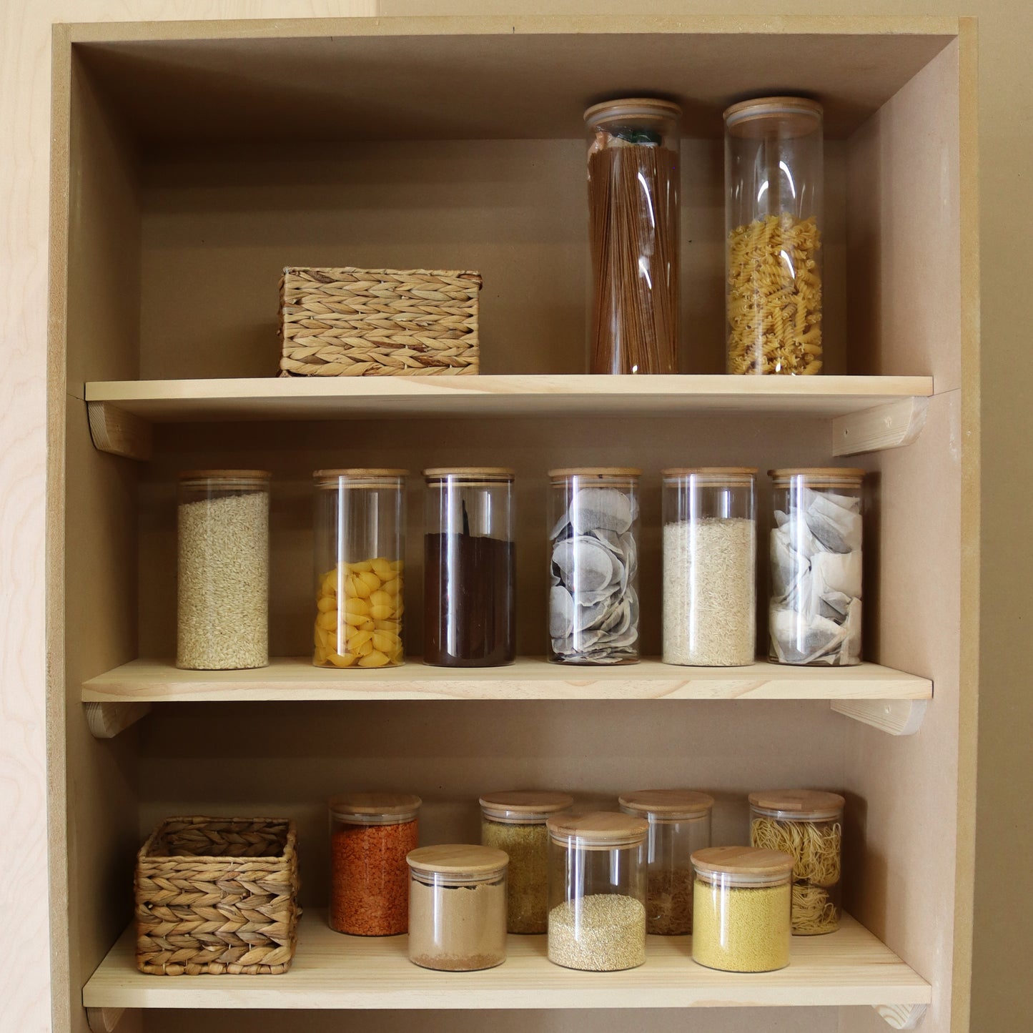 Solid Pinewood Pantry Shelves