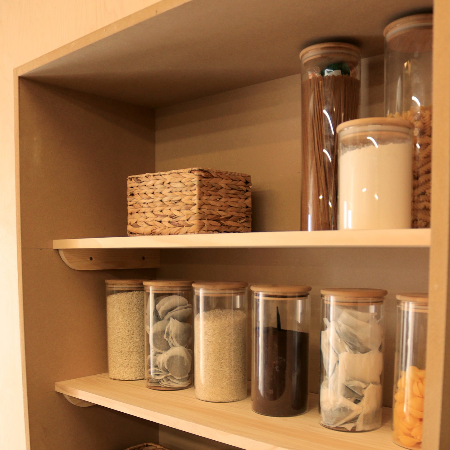 Solid Pinewood Pantry Shelves