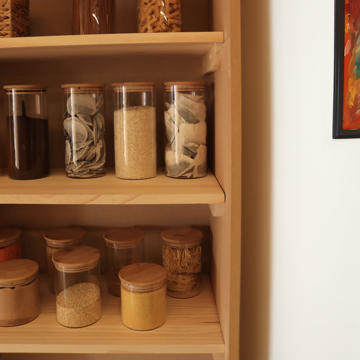 Solid Pinewood Pantry Shelves