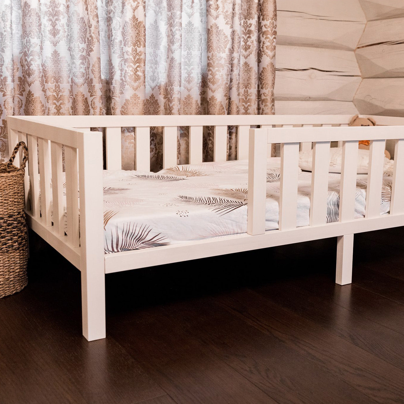 Toddler Bed On Legs and Mattress Bundle