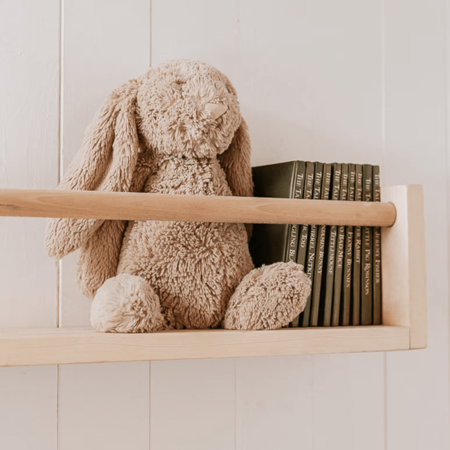 Reversible Kids Book Shelf with Rail