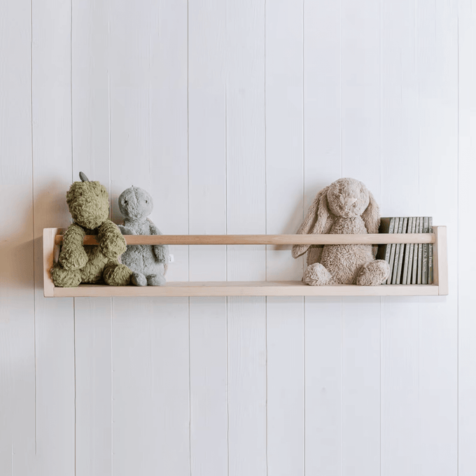 Reversible Kids Book Shelf with Rail