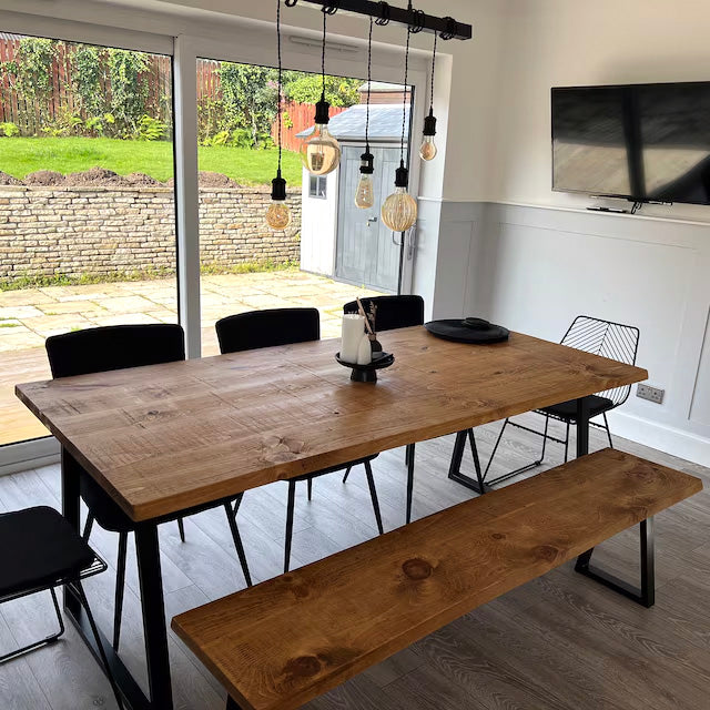 Custom Industrial Style Dining Table